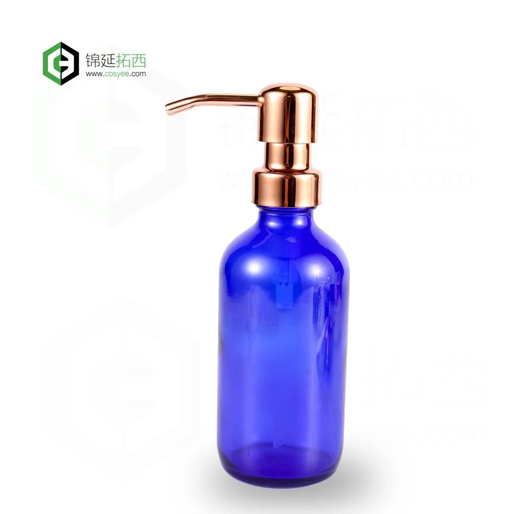 Rose golden finish hand pump liquid soap dispensers for soap pump dispenser