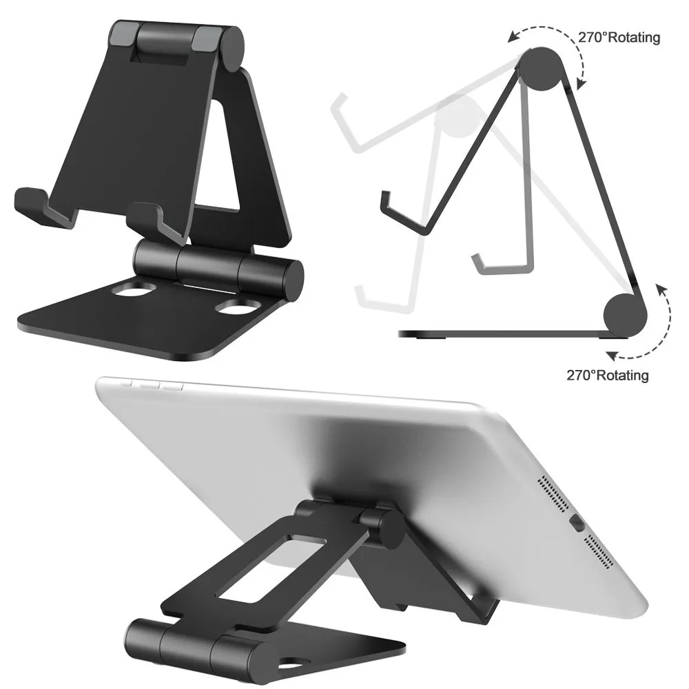Amazon dropship aluminum Cell Phone Desk holder foldable stand for tablet