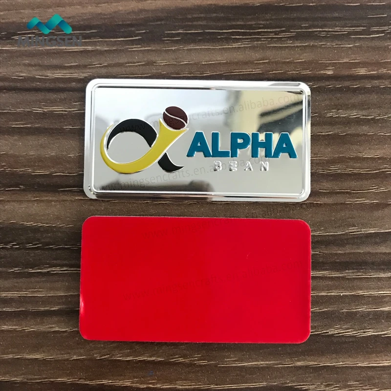 custom machine furniture brand logo nameplate metal tag emblem