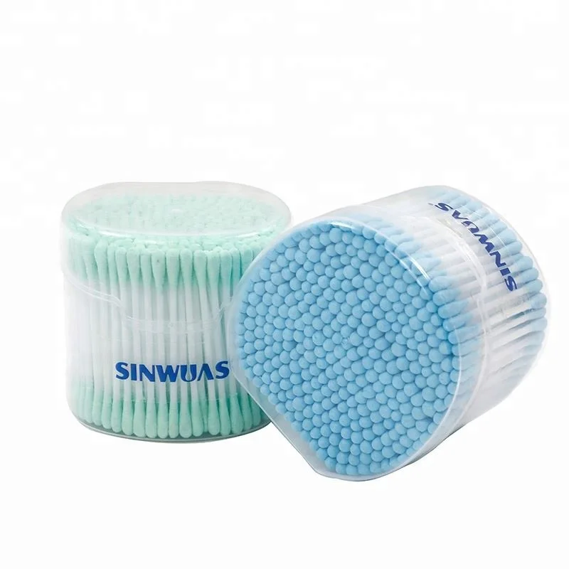 Double pure cotton safety recyclable natural sterile cotton swab