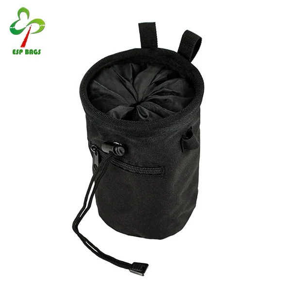 
Multifunctional climbing chalk bag with drawstring closure, water-resistant sport chalk bag for rock climbing 