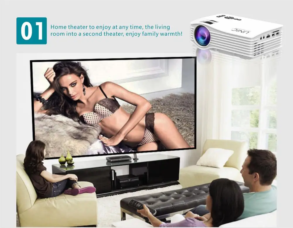 
LCD Image system 30 Ansi lumens mini digital projector mini short throw projector UC36 