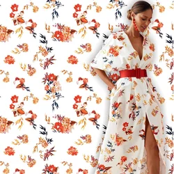 Eco-Friendly No Moq Design Your Own Floral Digital Print Mikado Satin Fabric Custom Printed Satin Chiffon Fabric For Dress