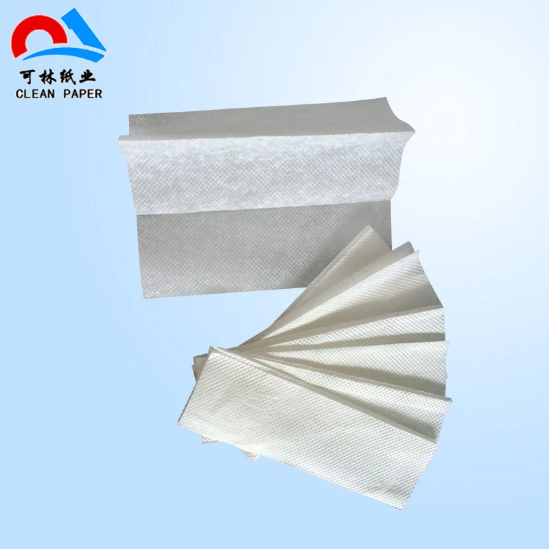 100% Recycle Pulp Hand Tissue Paper 2 Ply Tissue Paper Custom Embossing Fold Paper Hand Towel