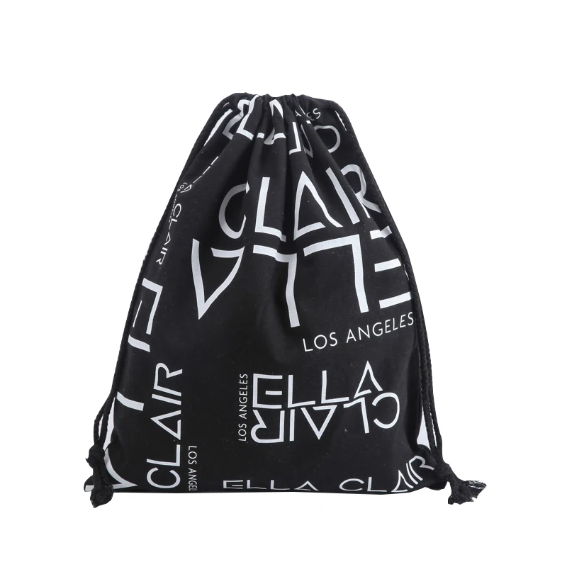 
custom cotton dust bag with logo print 