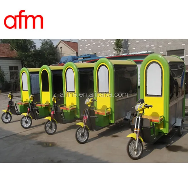 Durable Electric mobile bicycle food cart for sale
