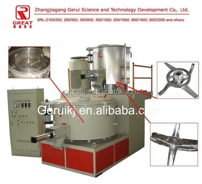 PVC compound plastic PVC mixer plastic mixing machinery