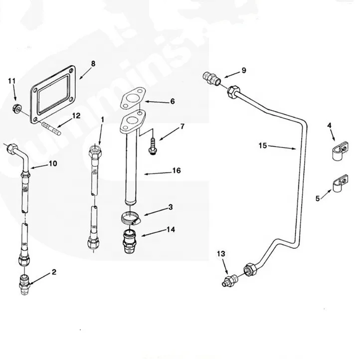 206943 union male kta19 generator engine union adapter
