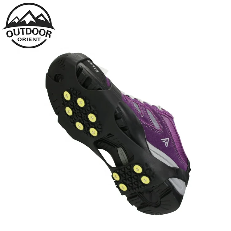 Outdoor Sports Camping Accessories safety Shoes 10 Studs Anti-Skid Snow Ice Snow Climbing Shoes Spikes Grips Cleats Or Crampons