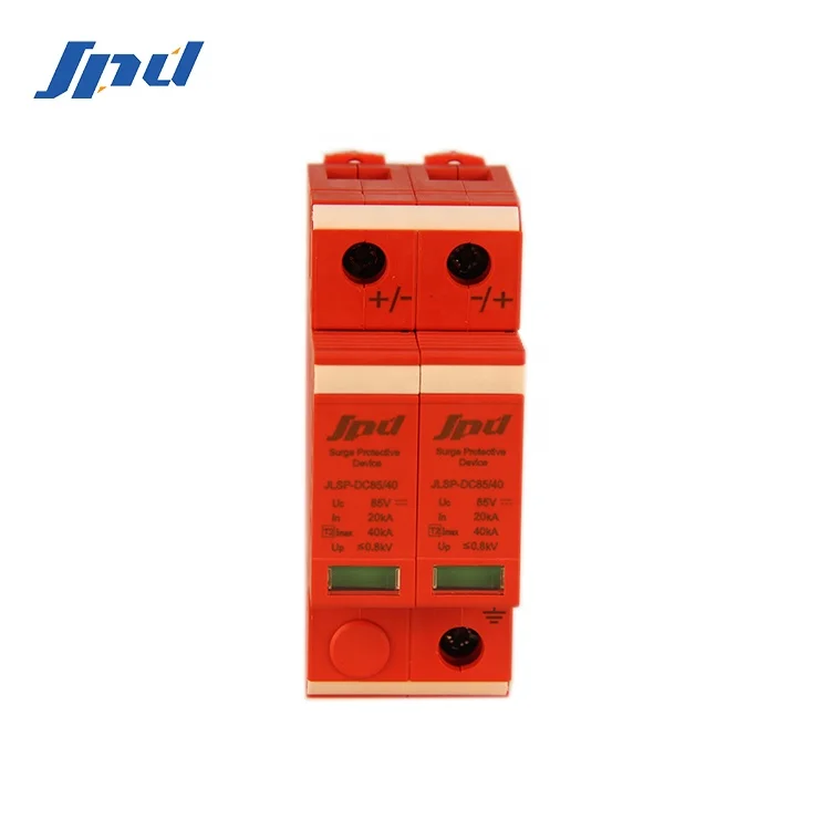 JINLI spd dc surge arrester 24v surge protector 48V 85V power surge protection devices 2P 40KA lightning arrester