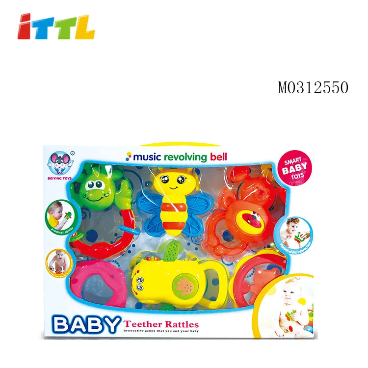 
Cute baby rattles new baby teether rattle set toys 