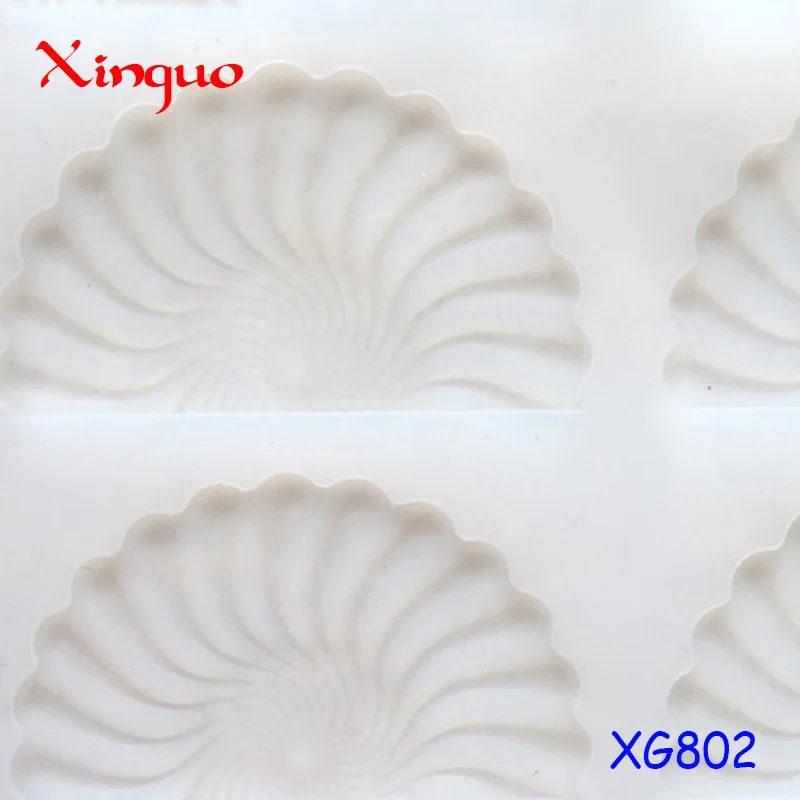 802 Stocked 8 hole fan shape silicone chocolate mold silicone fondant mould cake decoration mould cake tool resin bpa free candy