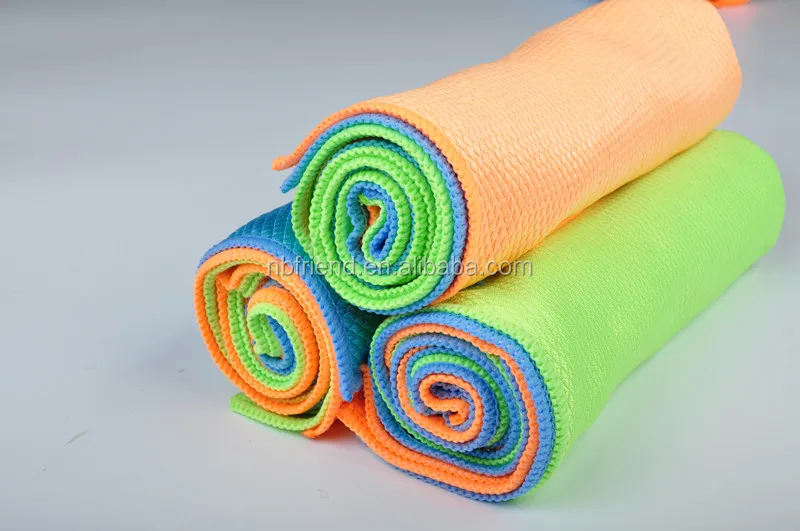 Горячая Распродажа, бесплатный образец, полотенца из 70/30 микрофибры в форме алмаза