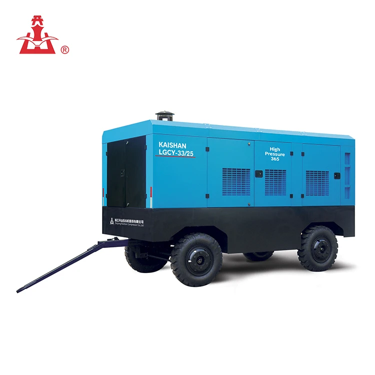 Small Dth Drilling Machine Used Lgcy-33/25 Screw Air Compressor For Stone Quarrying