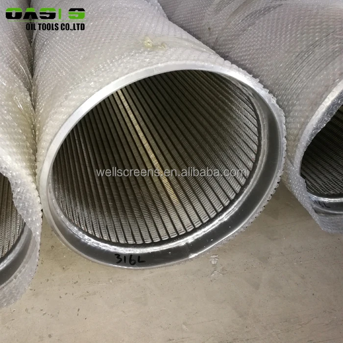 Deep well drilling continuous slot wire wrapped johnson water well screens