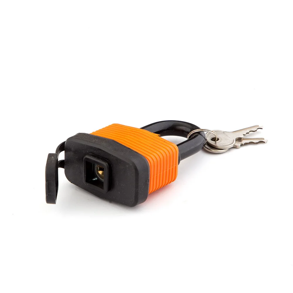 Cheap Price Durable Orange ABS Plastic Coated Safety Door Brass Padlocks Key