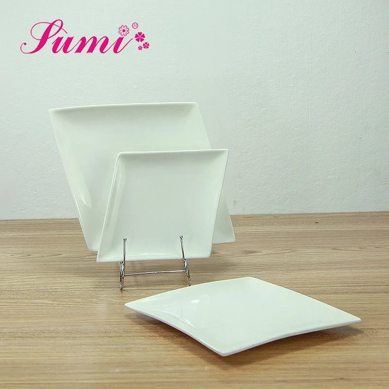 Home decor kitchen ware ceramic square plate korean cooker plate