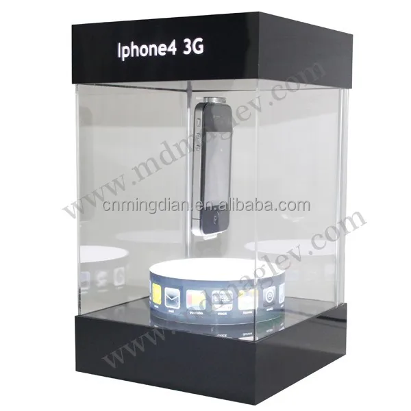 magnetic levitating mobile phone display stand, acrylic magnetic levitation display