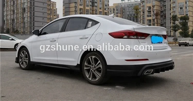 PP Front and Rear bumper  For Elantra 2016-2018 body kit wiht side Skirt front rear lip Auto accessories