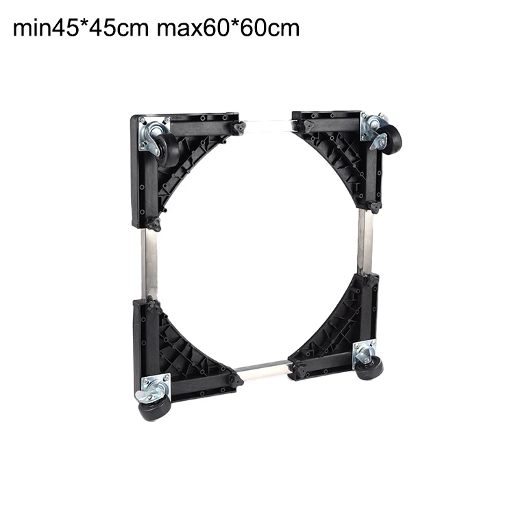 Stainless Steel bracket Washing Stand 4 Wheels Fridge Refrigerator Base