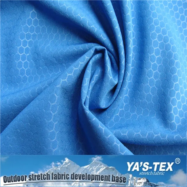 
4 way stretch polyester spandex honeycomb emboss fabric 