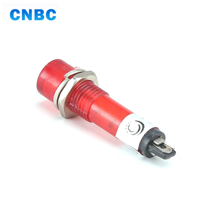 7mm mounting hole size red yellow CE 220v 24v 36v 110v  neon plastic 12v indicator light without wire for heater water