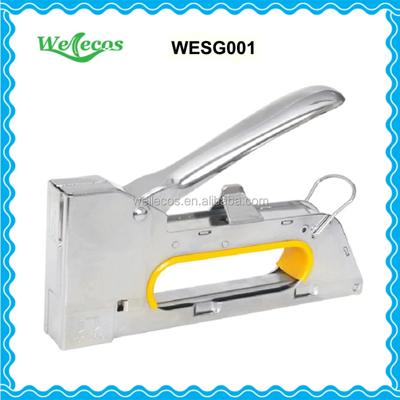 Professional Metal Hand Tacker Staple Gun Stapler Kit Nail Gun