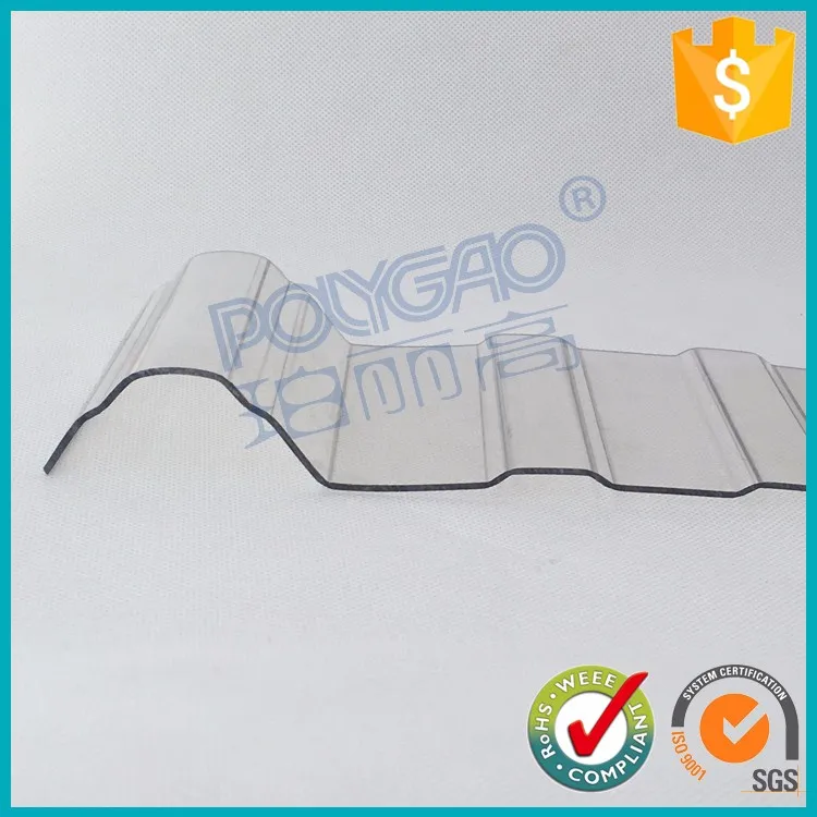 Cheap wholesale polycarbonate corrugated plastic sheet / transparent corrugated roofing sheets