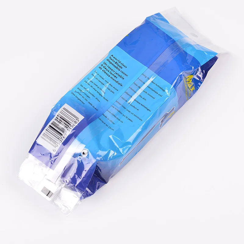 Профессиональный производитель, двухлезвие с фиксированной головкой, одноразовая бритва с пластиковой резиновой ручкой