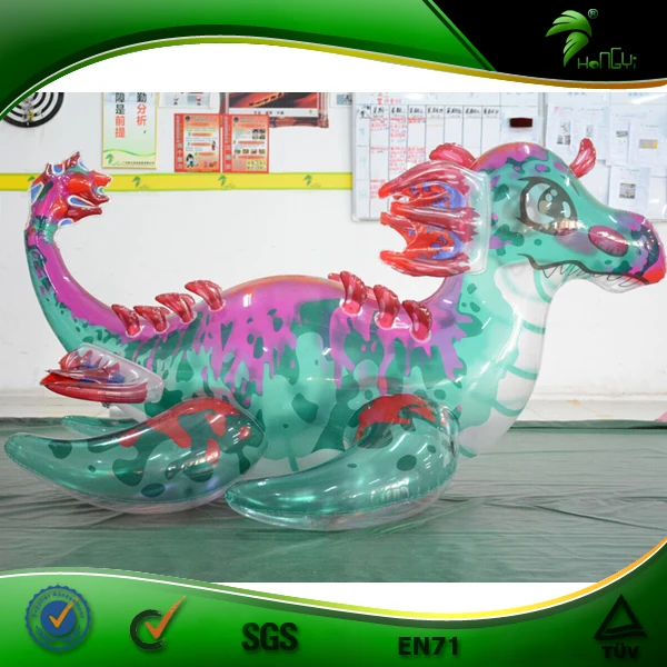 Transparent Inflatable Cartoon Dragon Figure Custom 3d Animation Clear PVC Inflatable Sea Dragon