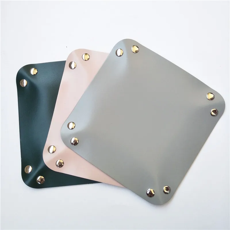
Fashion Gifts Custom PU Leather Valet Tray For Storage 
