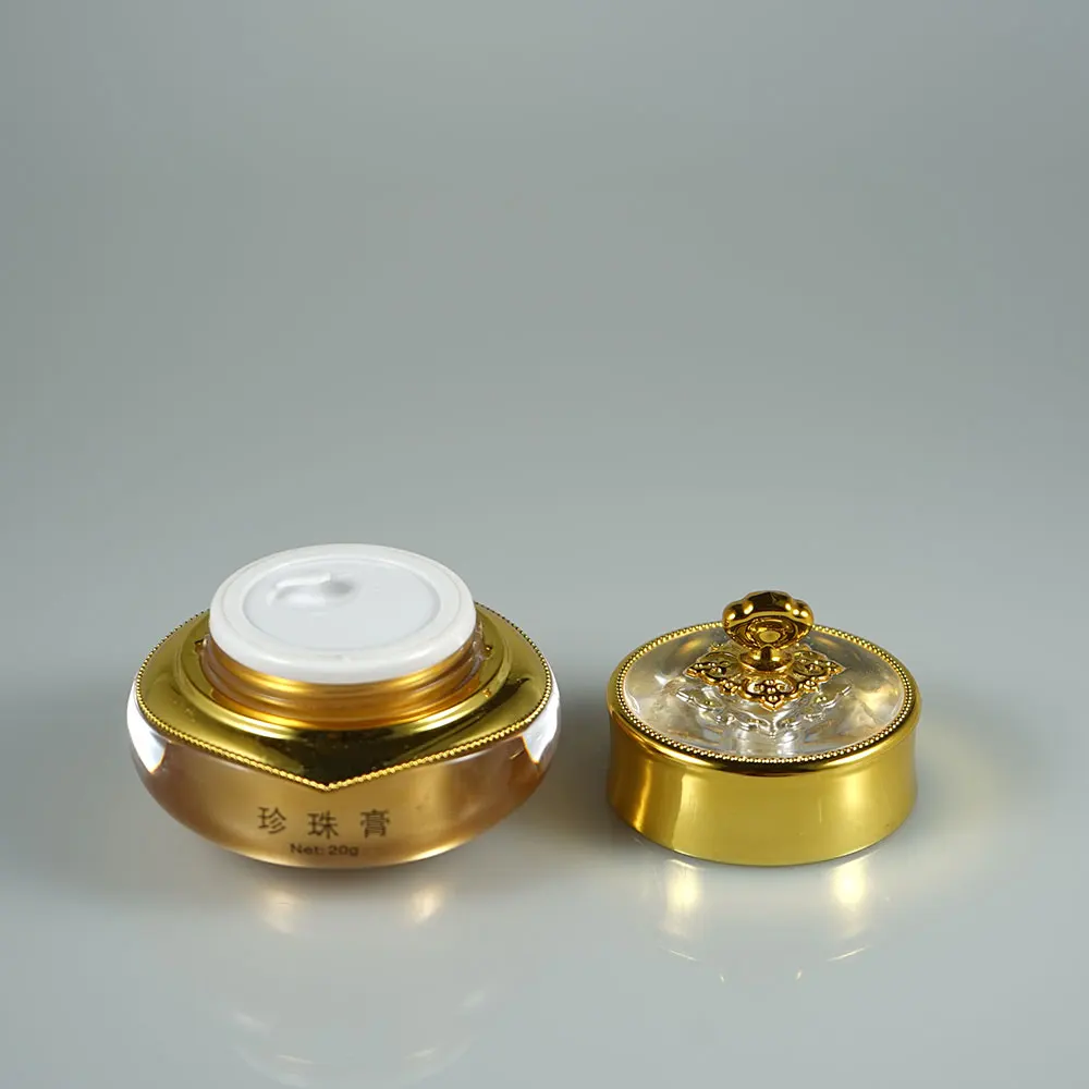 
Wholesale 5g 10g gold acrylic cream jar / cosmetic container / eye cream jar 