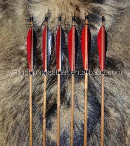 Bamboo arrow for shooting bow