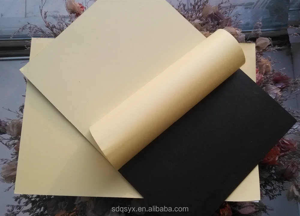 0.3-0.8mm white/black rigid PVC sheet for photo album with adhesive glue