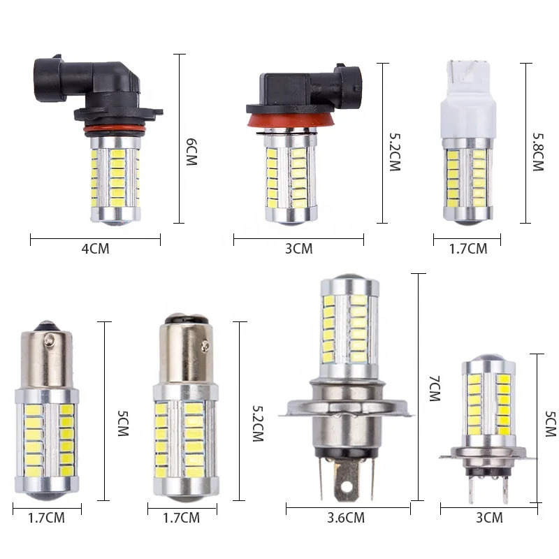 T20 Bulb 7443 7440 Socket 33SMD 5630 5730 Chip LED Car Strobe Turn Light DC 12V Auto Led Flashing Brake Lamp