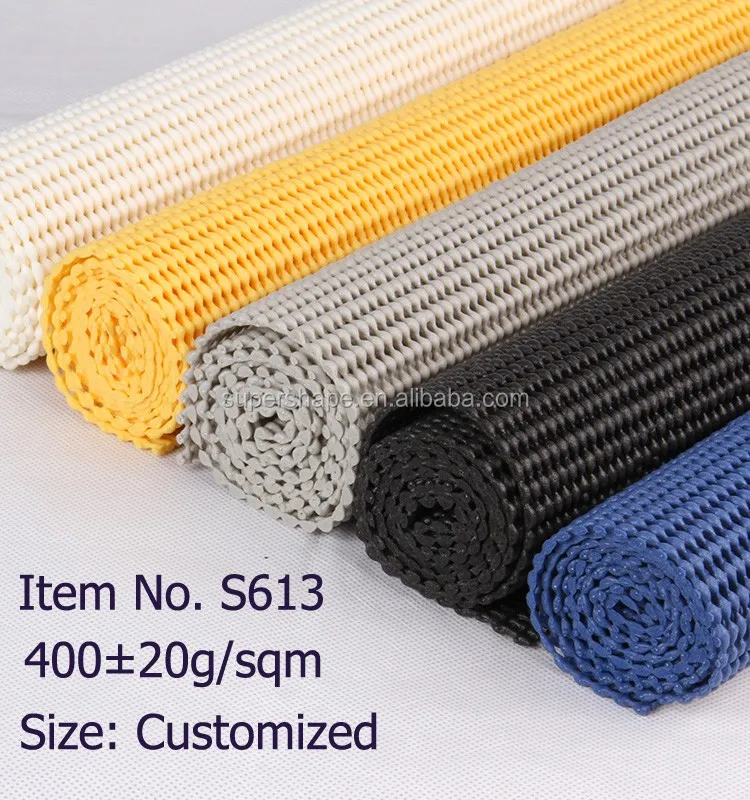 Non-slip pvc mesh mat for hardwood floors indoor or outdoor soft underlay mat rug pad for carpet