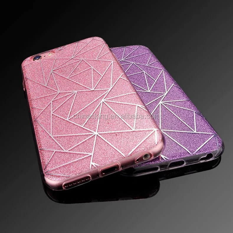 2017 Luxury Case For iPhone 6 Bling Glitter Sandstone Silicone Soft Case For iPhone 6S 7 Plus 5S SE Transparent Clear TPU Cover