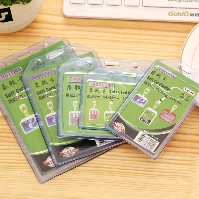 hight quality thick ID card holder in soft PVC