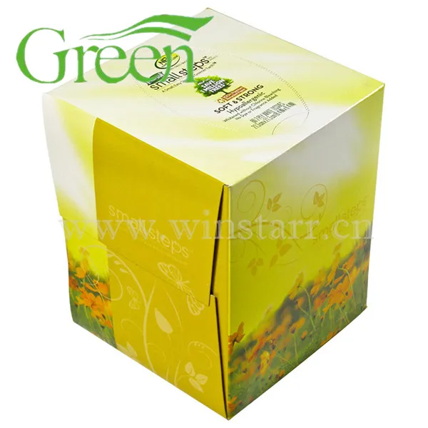 195*200mm custom logo box facial tissue paper
