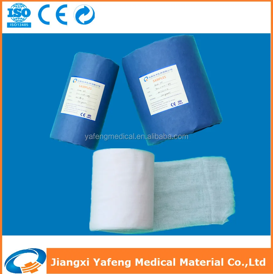 40s,32s,21s, 19x15,24x20,30x20 mesh 4 PLY Medical Bleached Hydrophilic Absorbent Cotton Gauze Roll