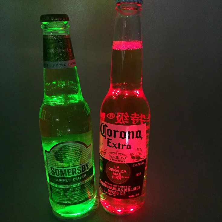 Led Bottle Flashing Light Sticker for Wine/beer/vodka Bottle