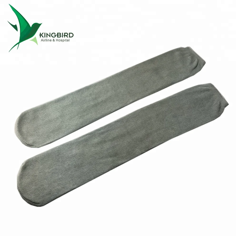 20-30g Disposable Airline Sleeping Tube Sock Long Plain Socks for Airplane