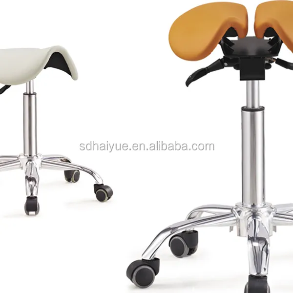HY4008 Twin saddle chair stool seat rocks and tilts in every direction for healthy freedom of movement