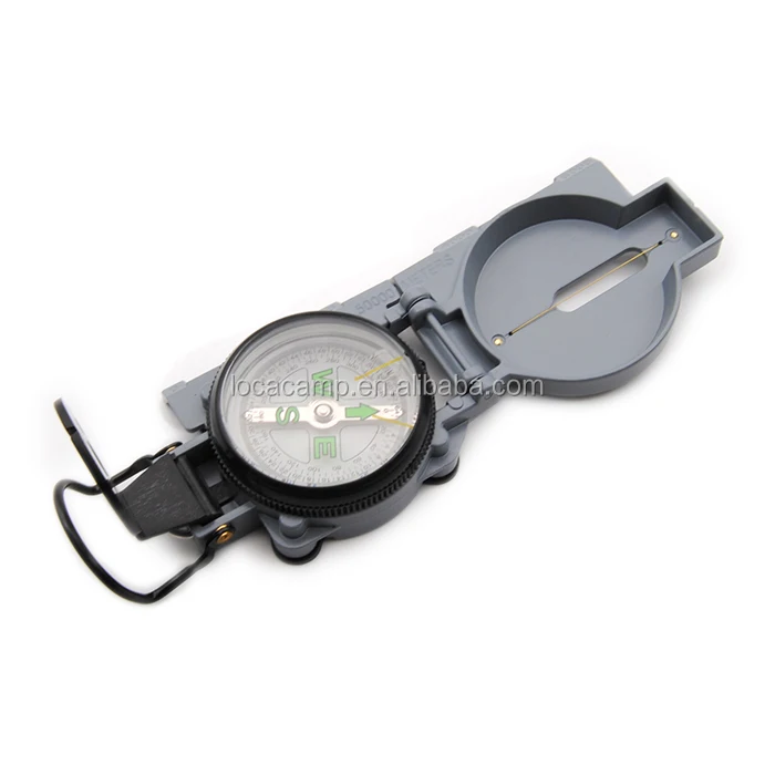 Gray Color Metal Compass Lensatic Sighting Compass Factory Wholesale for Hiking Camping and Wild Survival