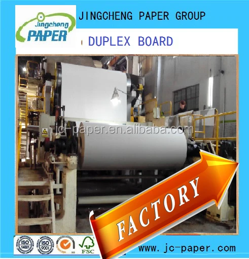 white duplex board paper grey back GD2 paper 180-500gsm