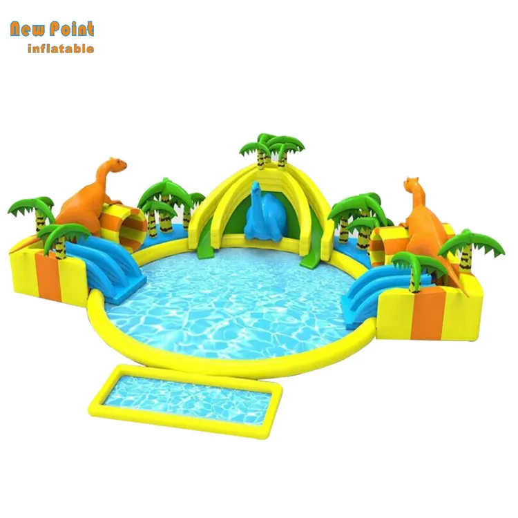 Commercial inflatable big slide with  water park  for sale
