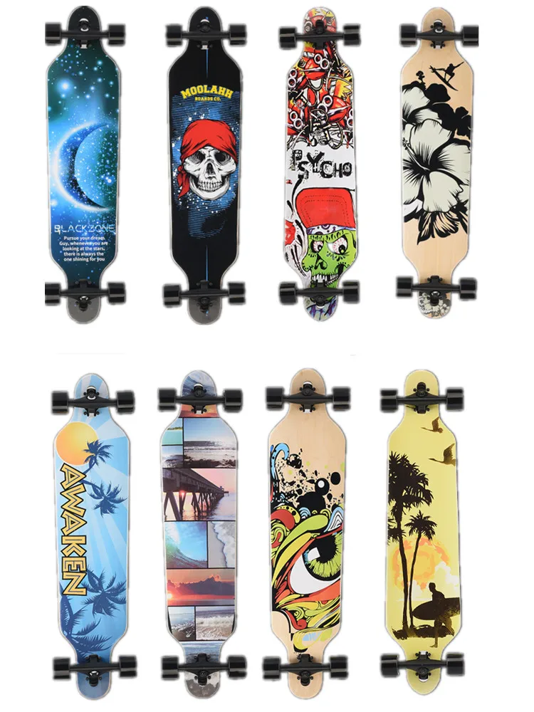Wholesale Pro Quality Chinese maple longboard wooden skateboard