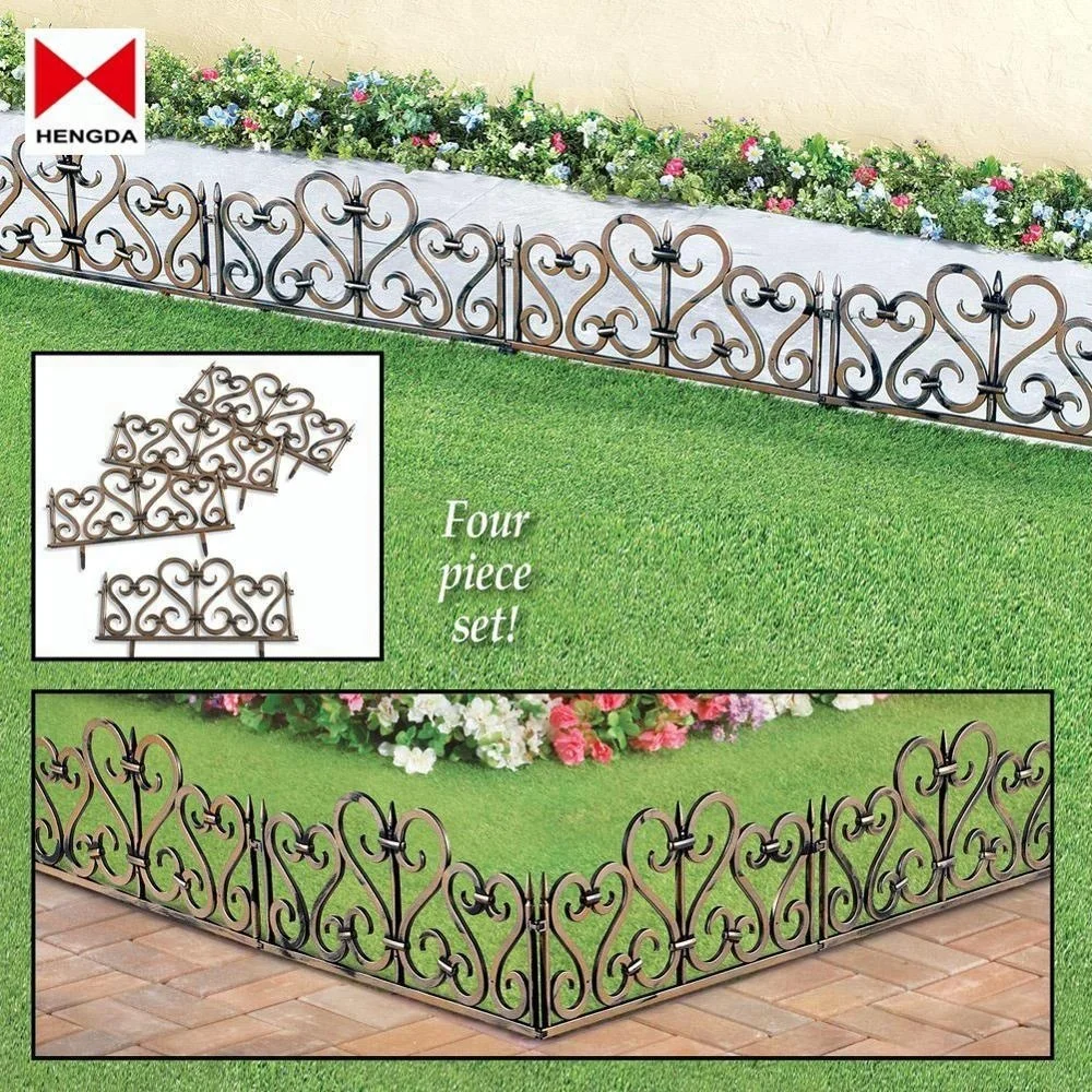 Morden Plastic Garden Fence Border Edging  Set of 4