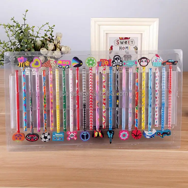 
cartoon series funny shape pvc pencil topper 