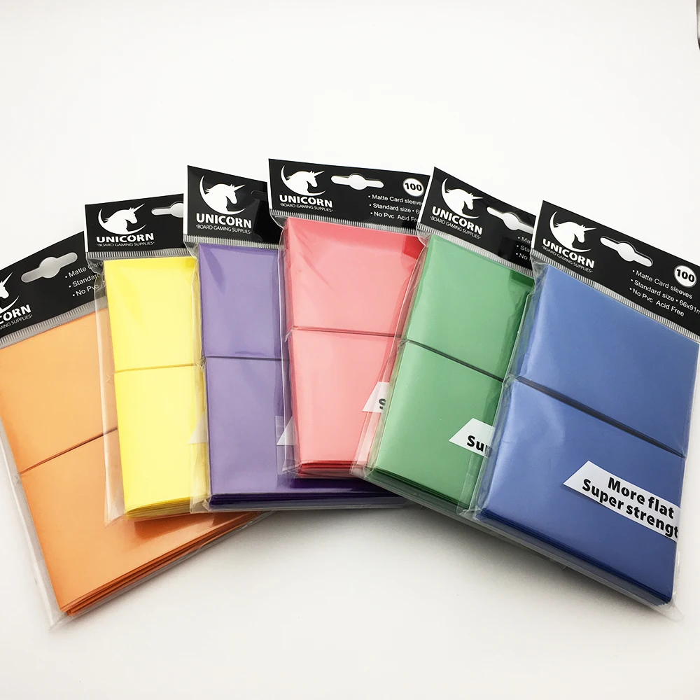 TCG/CCG/MTG/YUGIOH solid color game matte card sleeves deck protectors